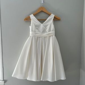 David’s Bridal Satin Flower Girl Dress